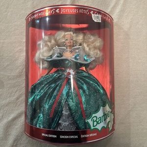 1995 BARBIE Happy Holidays Barbie Special Edi Doll: NOS Sealed, Christmas, VTG